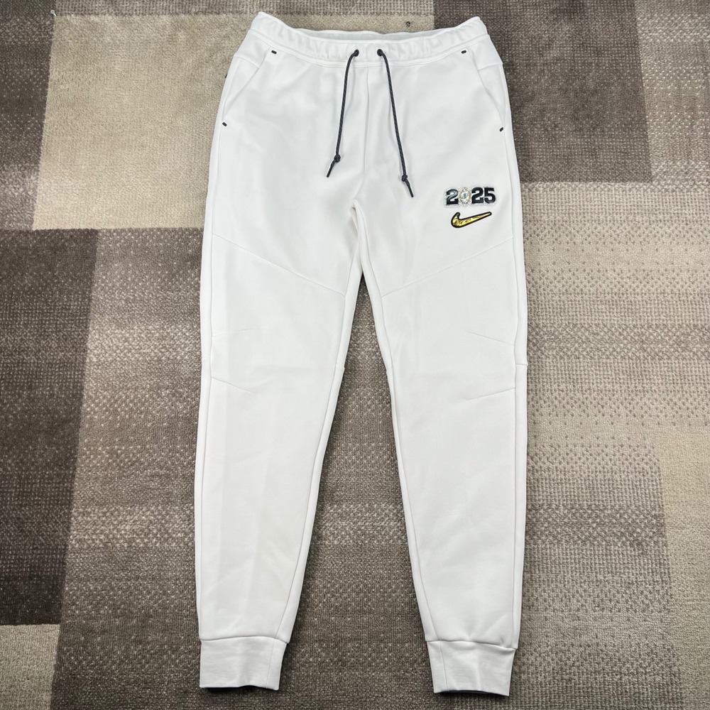 Nike Mens Tech Fleece 2025 National Championship Joggers White L Tall OTFZ-01X